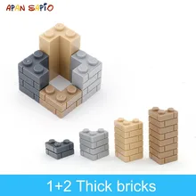 Blocs de construction pour enfants, 60 pièces, briques à paroi épaisse, 1 + 2 points, éducatif, créatif, Compatible avec 98283 jouets