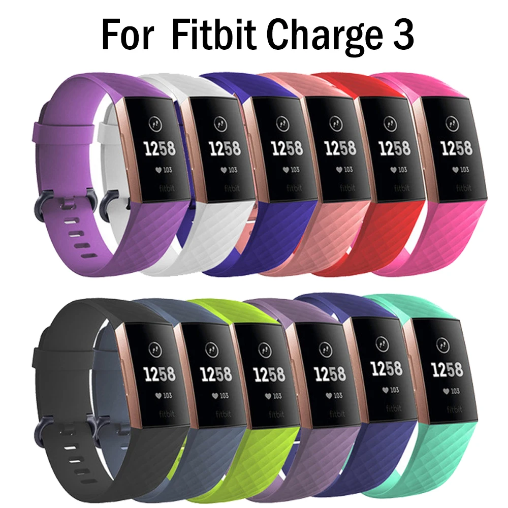

Durable Bracelet Accessories Wrist Band straps for Fitbit Charge 3 strap for Fitbit Charge 3 Watch Silicone belt Fit Bit Charge3