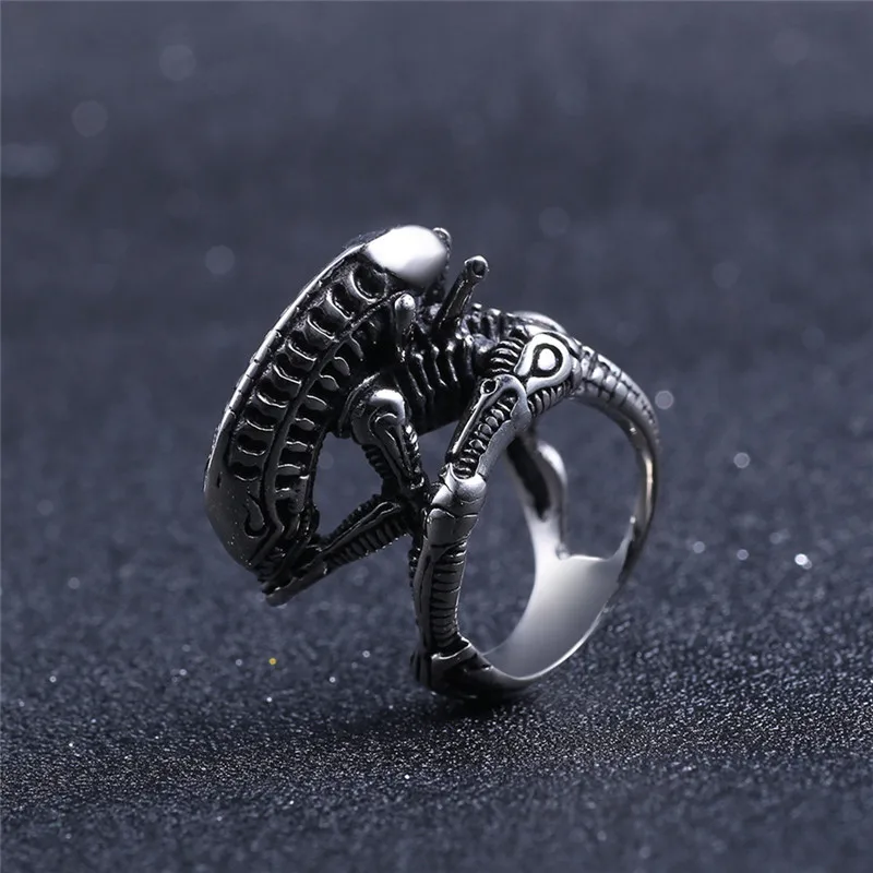 Modyle 2018 New Silver Color Stainless Steel Punk Rock Ring for Men Cool Gift Jewelry