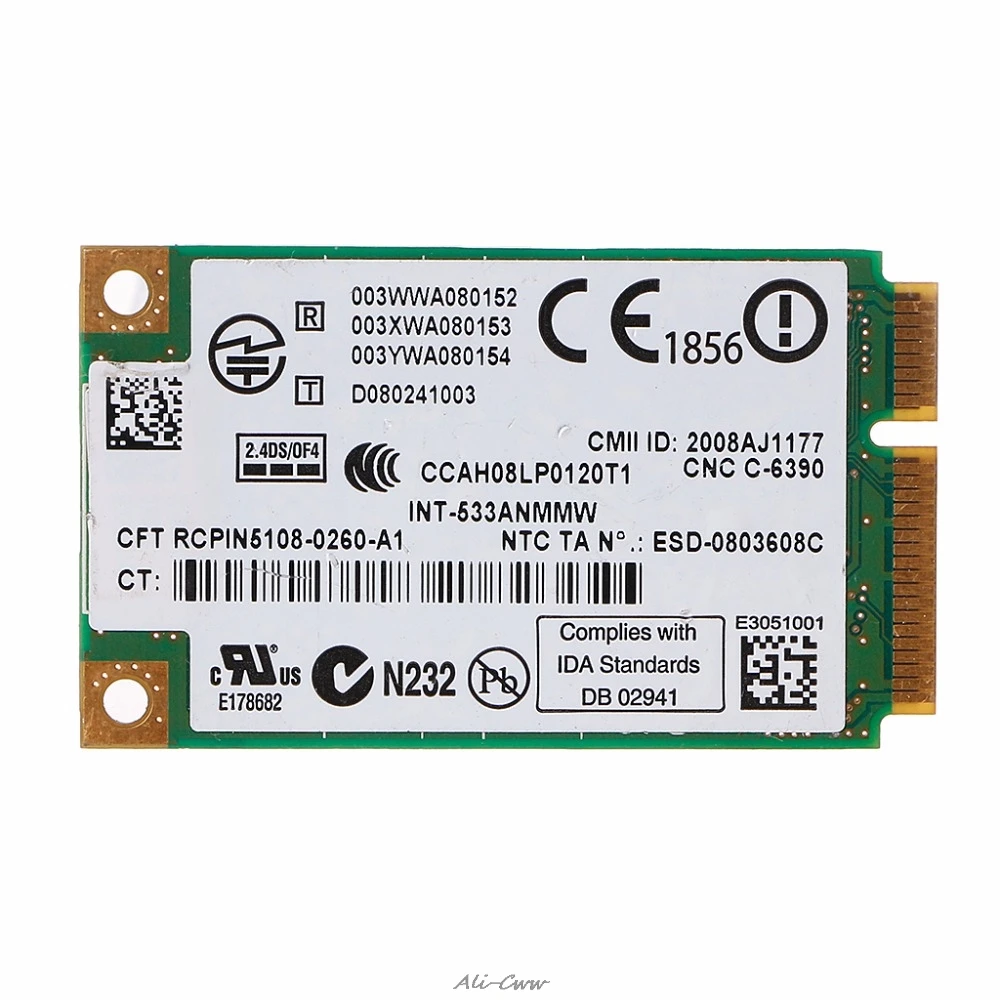 2,4 ГГц и 5,0 ГГц 5300 533AN_MMW беспроводной WLAN WiFi мини PCIe Карта 802.11n+ 450 Мбит/с модуль устройства WiFi Соединительная карта