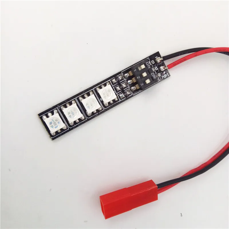 Andralyn RGB 5050 LED Light Board 5V 12V 16V 7Colors Switch Module JST Plug for DIY RC FPV Multicopter Mini Quad 180 230 QAV250 (10)