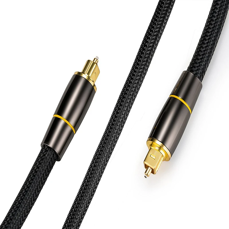 Rankman SPDIF Gold Plated Digital Optical Audio Cable Toslink Coaxial Cable for Amplifier Blu-ray Player Sound Bar DVD