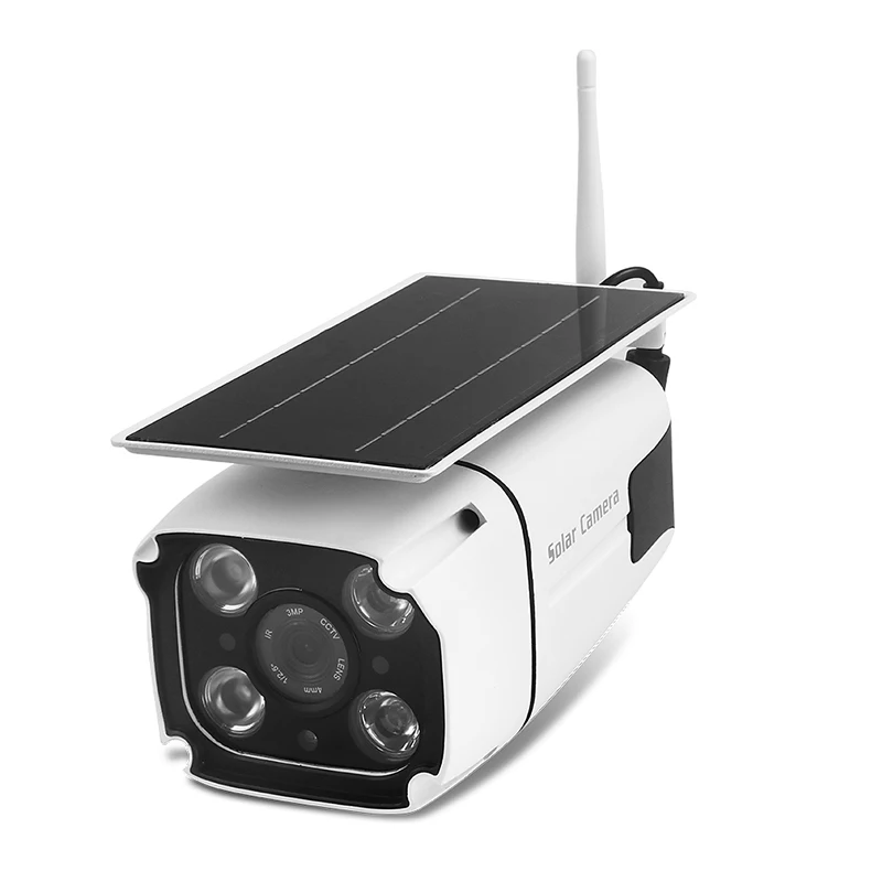  1080P Infrared IR IP66 Waterproof 1080P 2.0MP 2.2W Solar Panel Battery Power Wireless WiFi Security