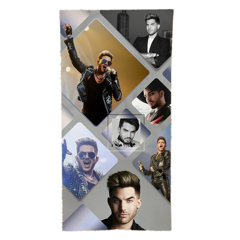 Adam Lambert Прохладный queen Адам Ламберт подарки для клиентов Адам Ламберт коллаж микрофибра пляжное банное полотенце взрослый спортивный бассейн Полотенца s для лагеря - Цвет: Adam Lambert