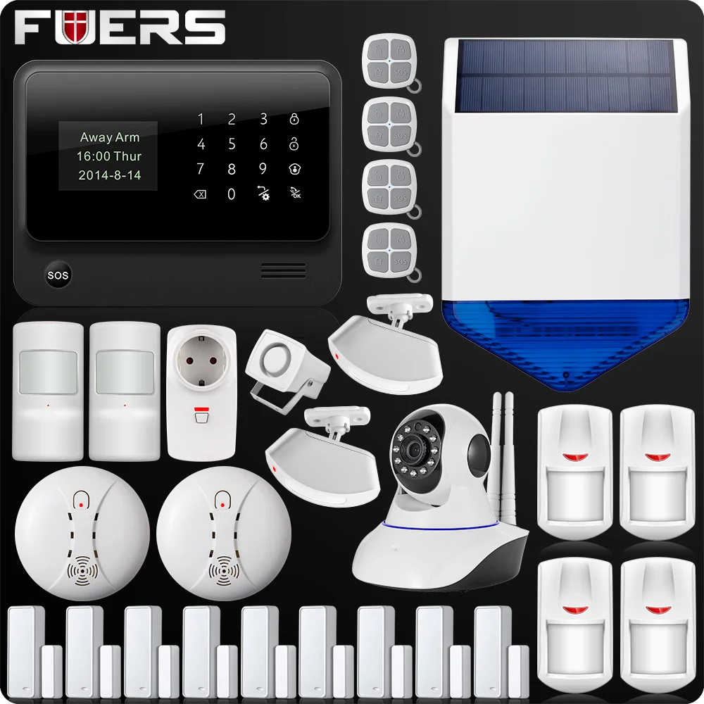 G90B Plus WiFi GSM SMS GPRS casa Sistema de alarma de seguridad LCD, ISO, Android App Control Wifi cámara IP