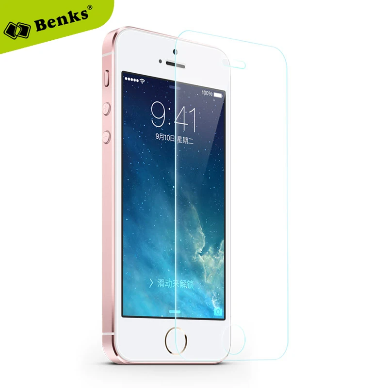 Бренд Benks 9 H тонкая пленка из закаленного стекла для iPhone 5 5S SE защита экрана