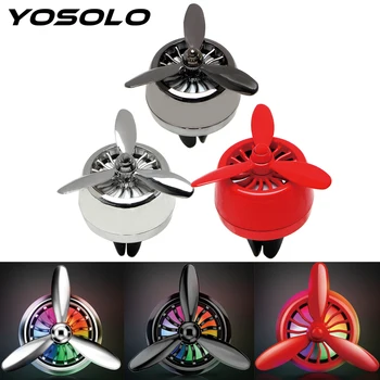 

YOSOLO Air Force 3 Propeller Shape LED Light Air Freshener Outlet Vent Clip Perfumes Diffuser Car Ornaments Car-styling
