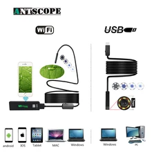 Antscope Wifi 8mm Endoscope 2/3.5/5/10M Waterproof Endoscope Camera1200P Android iOS 7mm Softwire USB Inspection Borescope 19