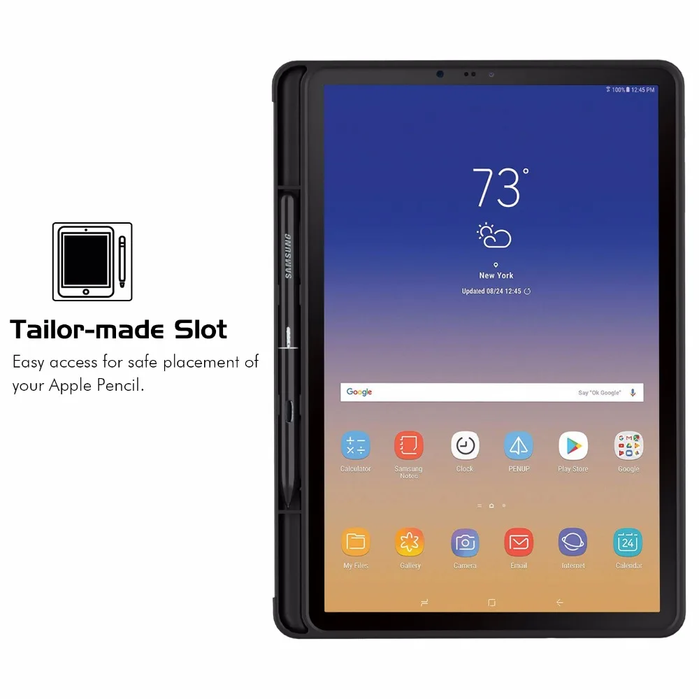 Моко клавиатура чехол для Samsung Galaxy Tab S4 10,5 2018 выпуска таблетки SM-T830/T835, тонкий лист из искусственной кожи Стенд Крышка