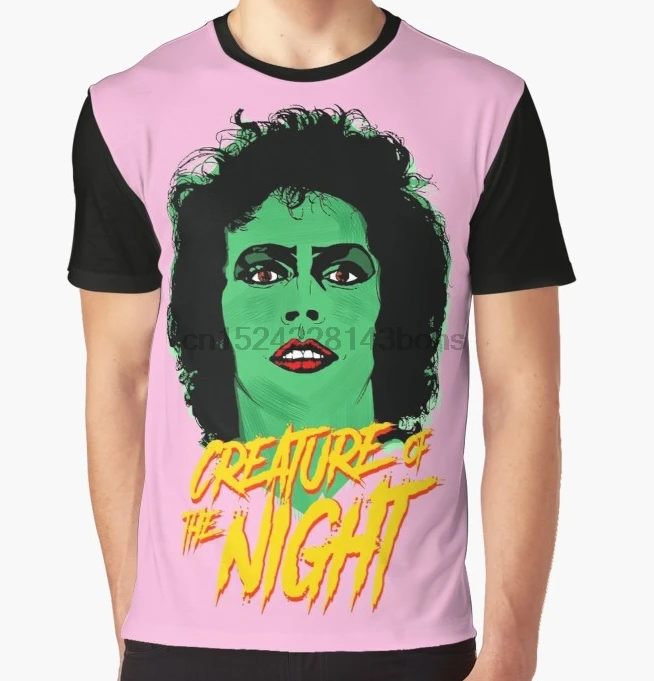 

All Over Print T-Shirt Men Funy tshirt The Rocky Horror Picture Show Creature of the Night Graphic Tops Te women t shirt