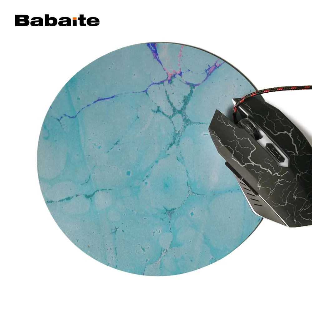 Babaite人気ミントゴールド大理石デザインラウンドマウスパッドゴムターコイズリアル大理石ペイントマウスパッドゲーミングマウスマット Mice Mat Design Mousepadsmousepad Design Aliexpress