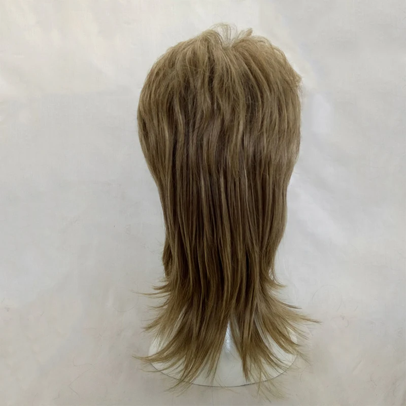 Crespo em Camadas Perucas de Fibra de Alta Hairjoy Masculino Peruca Cabelo Comprimento Médio Homem Cosplay Temperatura Sintética 7 Cores Disponíveis 6 Peruca masculina em camadas de cabelo encaracolado