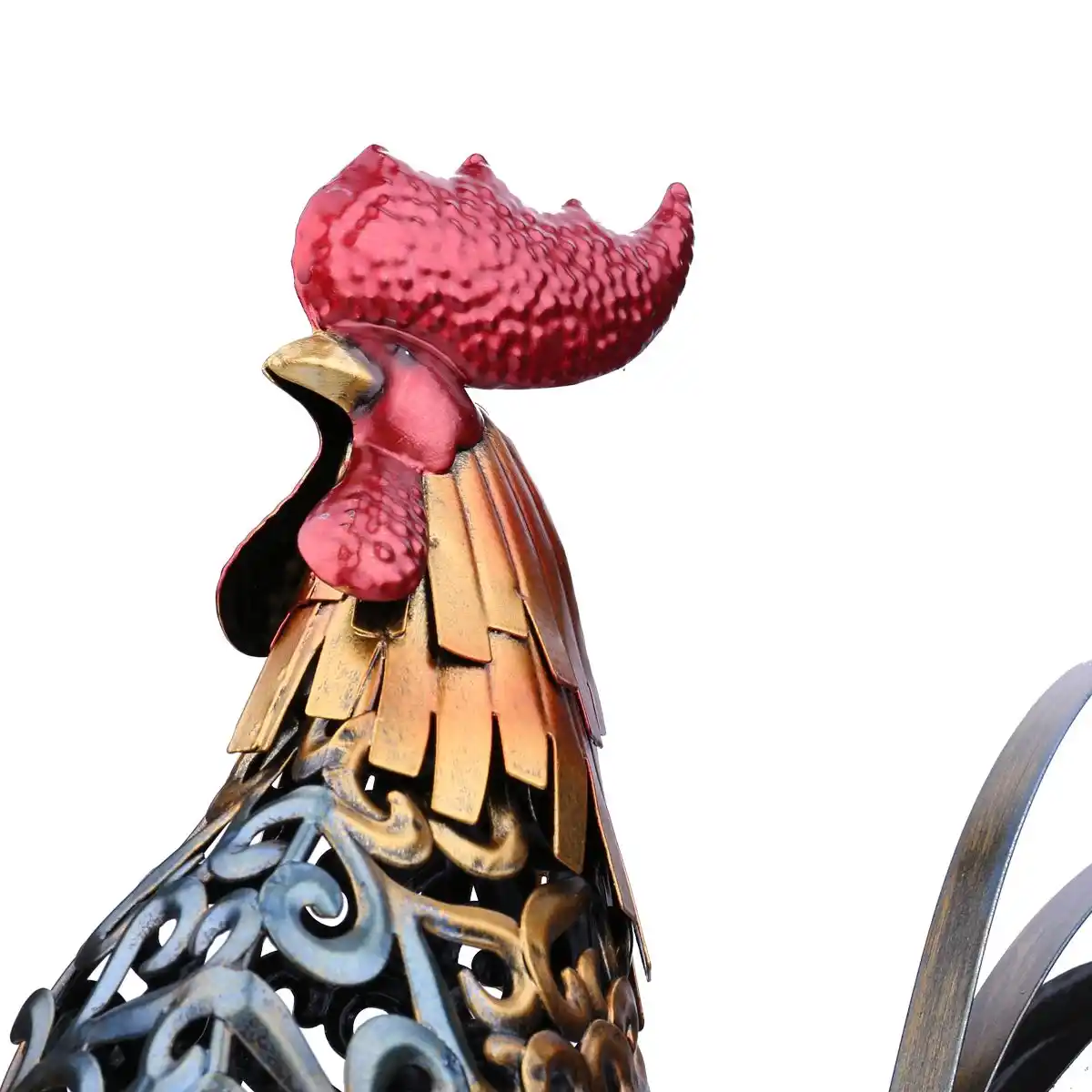 Tooarts Metal Chicken Rooster Ornaments Home Decor Iron Craft Gift Handicraft Animal Figurine