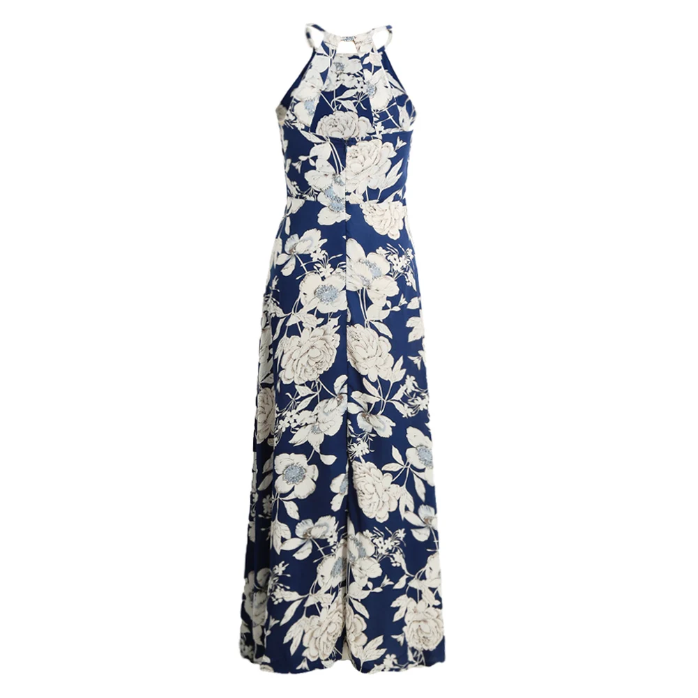 www.Nuroco.com - Plus Size Sexy Maxi Boho Dress Halter Neck Floral ...