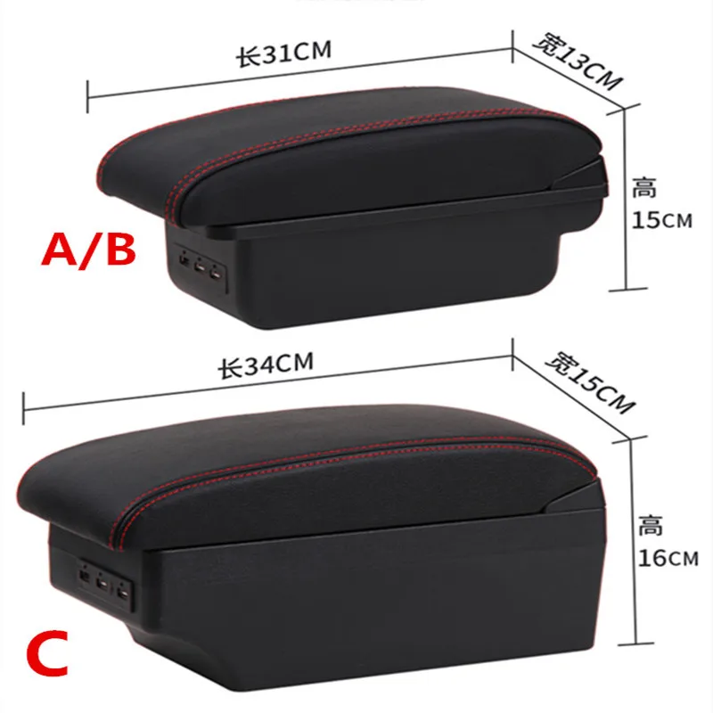 For Hyundai Solaris 2 / Accent / Verna Center Centre Console Storage Box Armrest