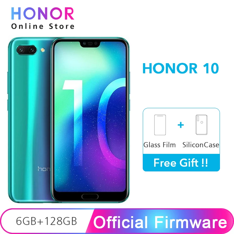 

Original Honor 10 64GB / 128GB NFC 24MP Dual Camera Honor10 Kirin 970 Octa Core 5.84" 19:9 Fingerprint ID Mobile Phone