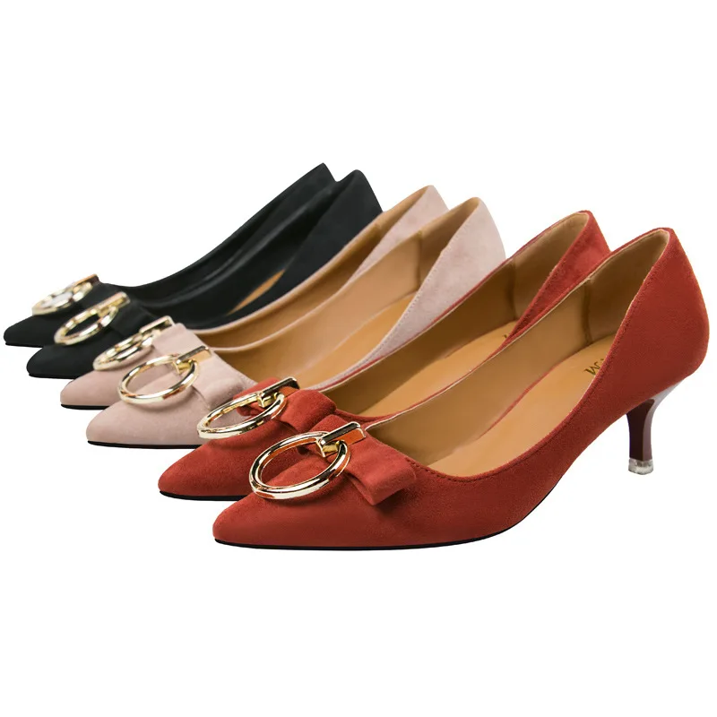 Ou Mo brand Solid Elegant Sexy sandals women?s High heels 5.5cm Women's shoes wedding banquet Female Slip-on Dress shoes