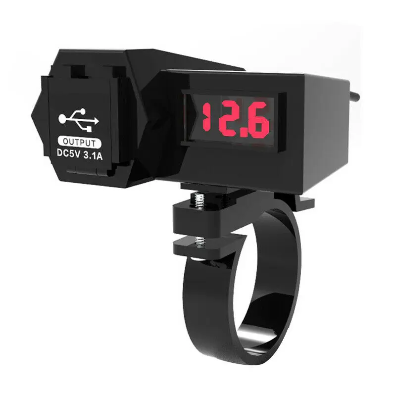 

Multifunction Waterproof Motorcycle Bikes Dual USB Digital Display Phone Charger