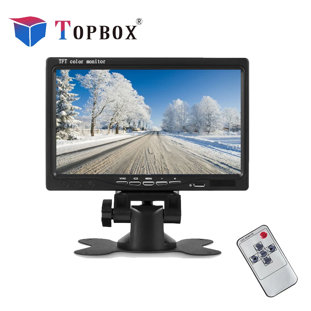 

Topbox HD 7 Inch LCD Color Display Screen Car Rear View DVD VCR Monitor With LED Lights Night Vision Backup Reverse Camera