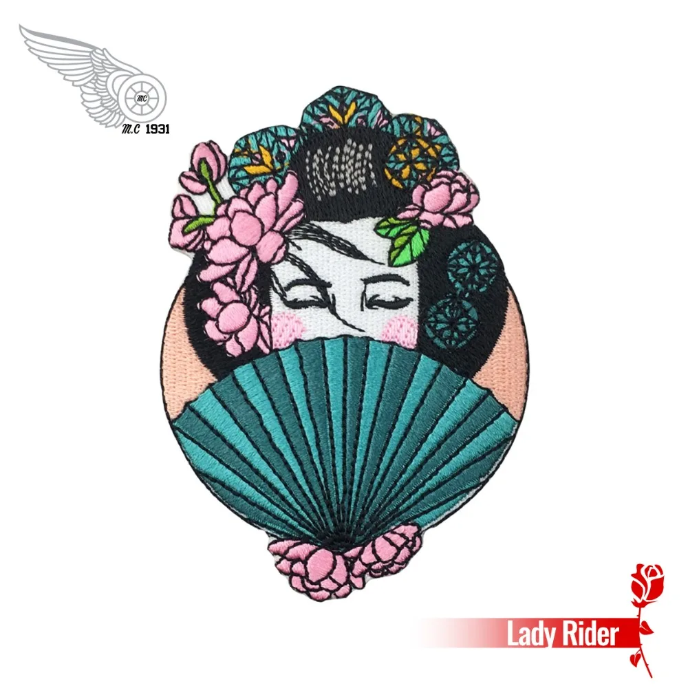 Японские вышитые нашивки Geisha для одежды японский женский танцор сделай сам