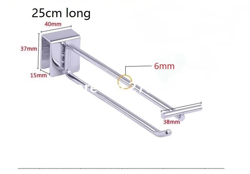 (100 шт./упак.) 25 см Длина 6 мм Диаметр оптовая продажа безопасности Дисплей Крюк Розничная Дисплей крючки