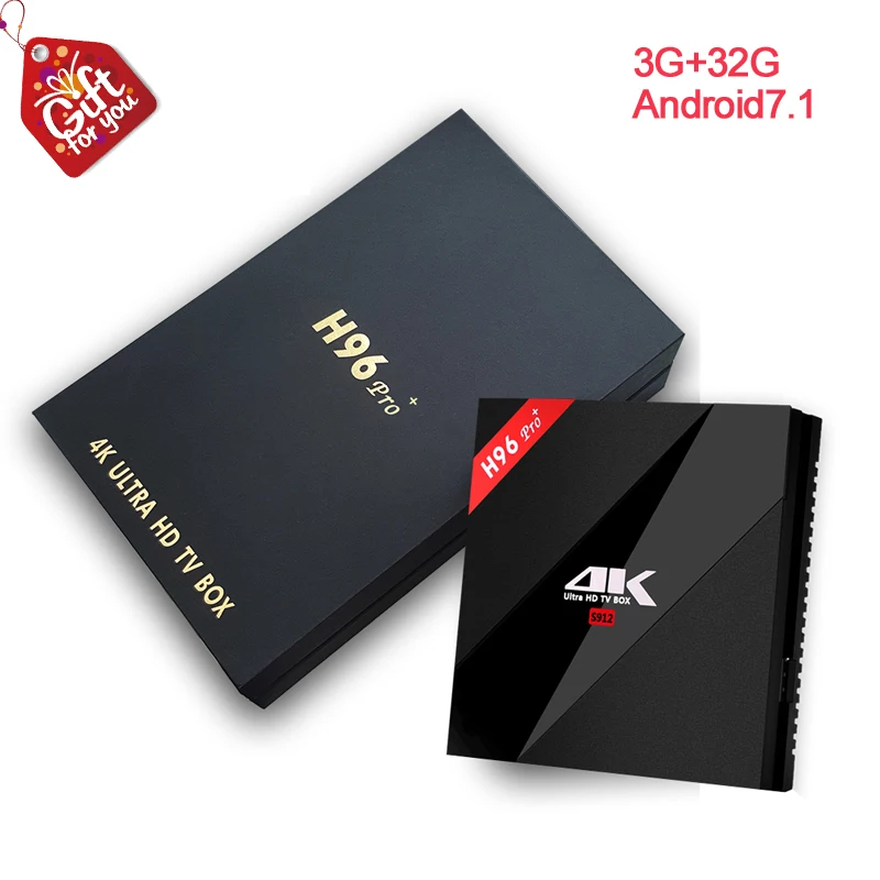H96 Pro Plus Android 4 K tv box Amlogic S912 Octacore 7 1 пикселей 3 Гб оперативной памяти 32 ГБ 64bit 2 г 5 8 WI FI