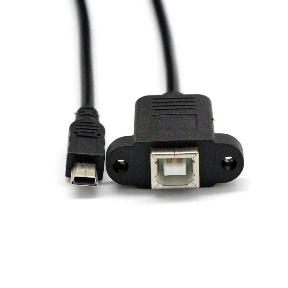 50 см Mini USB 5-контактный штекер USB 2,0 B разъем гнездо принтер Панель крепление кабеля