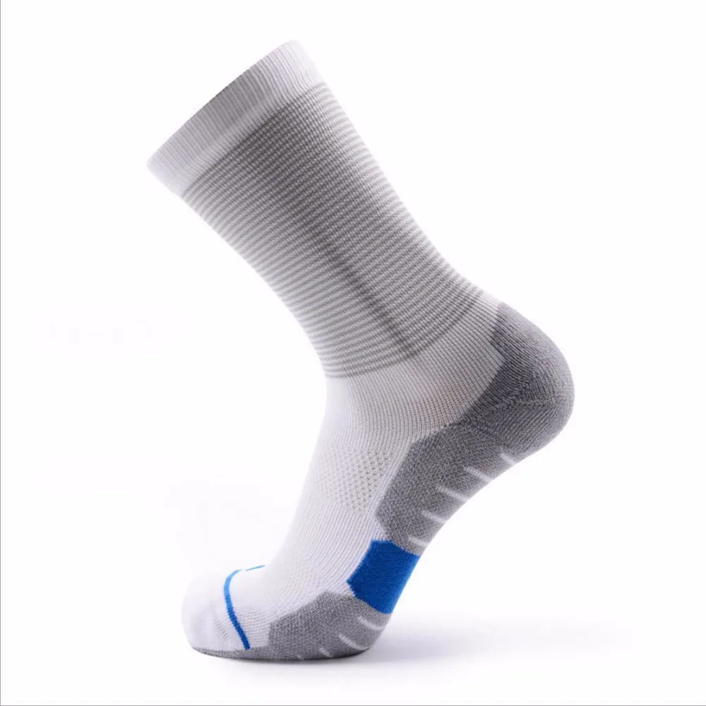 1 Pair Professional Coolmax Quick Dry Mens (39-44) Jogging Socks Thick Compression (us7-10) Running Sock Basketball Sport Meias