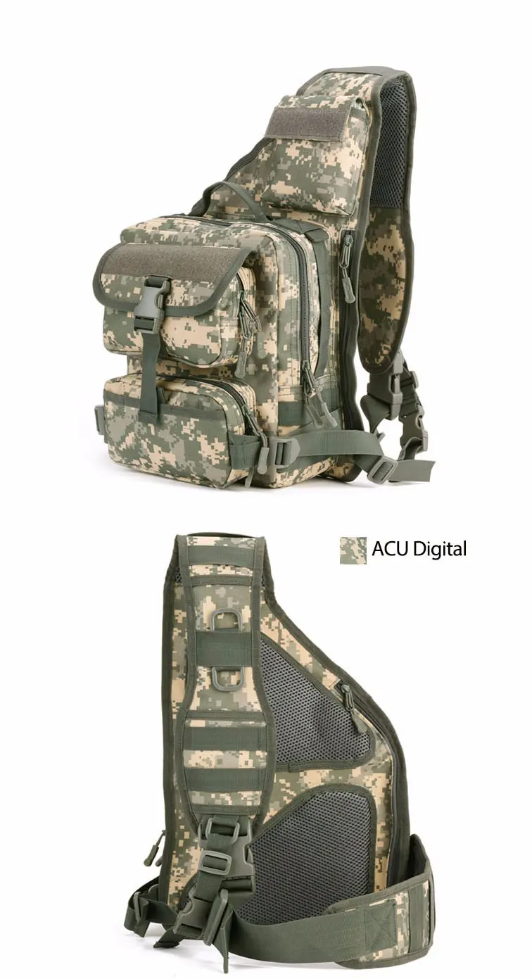 Single Shoulder Army Tactical Backpack Rucksack Military Waterproof Travel Bag  Outdoor Men Women Hiking Camping Hunting Fishing