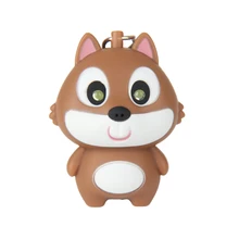 1 шт. Детские Мультяшные милые игрушки животных Форма Пластик светодиодный игрушка со звуком мини-фонарик детские игрушки Лидер продаж 3 цвета