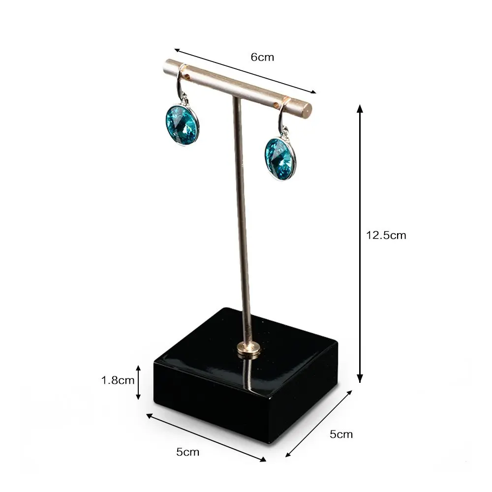 FANXI free shipping T shape soild wood white color jewelry display stand for earrings ear stud exhibitor counter shop decoration Jewelry Packaging