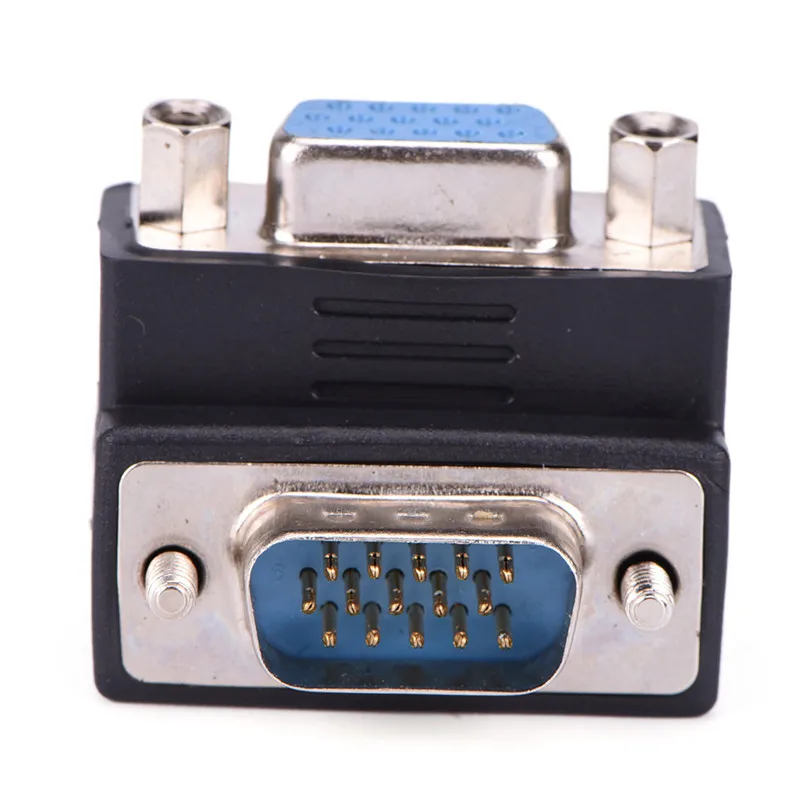 

2017 new arrival 90 Degree Right Angle 15 Pin VGA SVGA Male to Female Converter Angle Adapters wholesale
