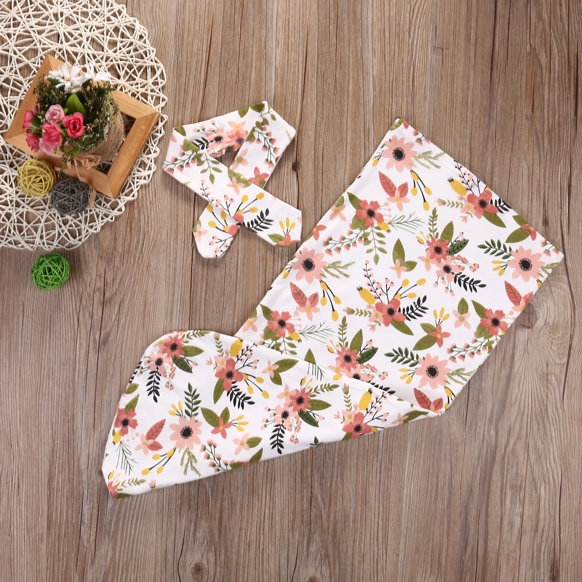 Jual 2 Pcs Set Baru Lahir Busana Bayi Muslin Membedung Selimut Bayi Tidur Membedung Wrap Headband Jual 2 Pcs Set Baru Lahir Busana Bayi Muslin Membedung Selimut Bayi Tidur Membedung Wrap Headband