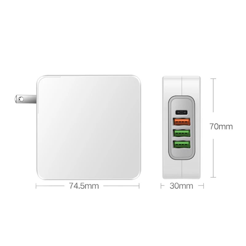 45 Вт 29 Вт 18 Вт usb type C PD QC3.0 4 порта быстрое зарядное устройство адаптер питания ноутбука Для Macbook Pro Air hp lenovo Asus Xiaomi 13,3 Matebook