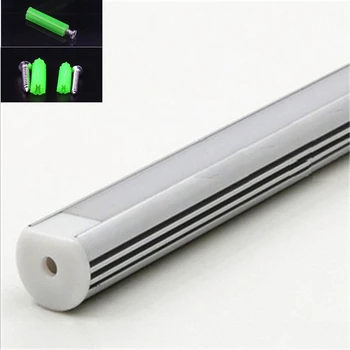 

10-30pcs/lot 80 inch 2m/pc led aluminium profile with milky/transparent cover for 12mm strip ,round led bar light