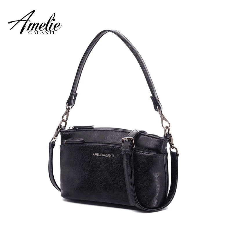 AMELIE GALANTI Fashion PU Leather Handbag for Women 2018 Messenger Bags Multi Pockets Crossbody Shoulder Bag with Two Strap AMELIE GALANTI Fashion PU Leather Handbag for Women 2018 Messenger Bags Multi Pockets Crossbody Shoulder Bag with Two Strap