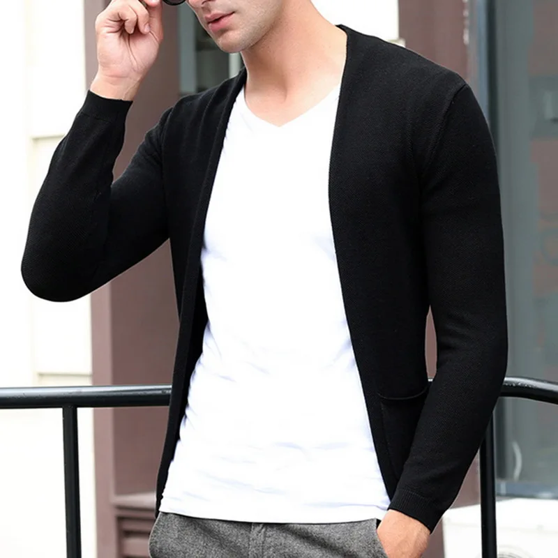 

SHUJIN 2019 New Spring Men Fashion Cardigan Sweater Colored Cartoon Printed V-Neck Sweater Male Cute Casual Sweaters Plus Size