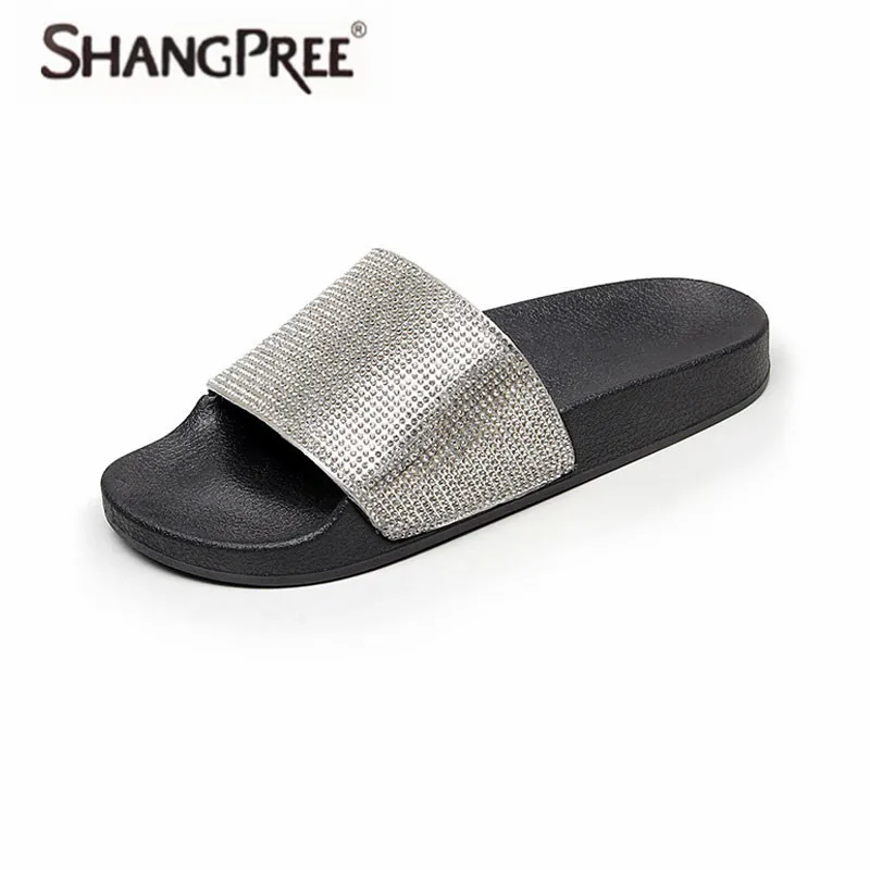 

SHANGPREE Women Slippers Flip Flops Peep Toe Sandals Glitter Slippers Sandals Platform Comfortable Summer Slippers Women