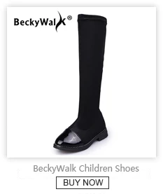 Высокие детские зимние ботинки для девочек с металлическим леопардовым носком; детские зимние ботинки; кожаная обувь принцессы для девочек; CSH028