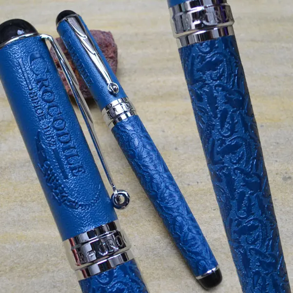 FREE-SHIPPING-NEW-CROCODILE-168-ROLLER-BALL-PEN-BROWN-CROCODILE-SKIN-PATTERN-AND-BLACK-BLUE-REDDISH(2)