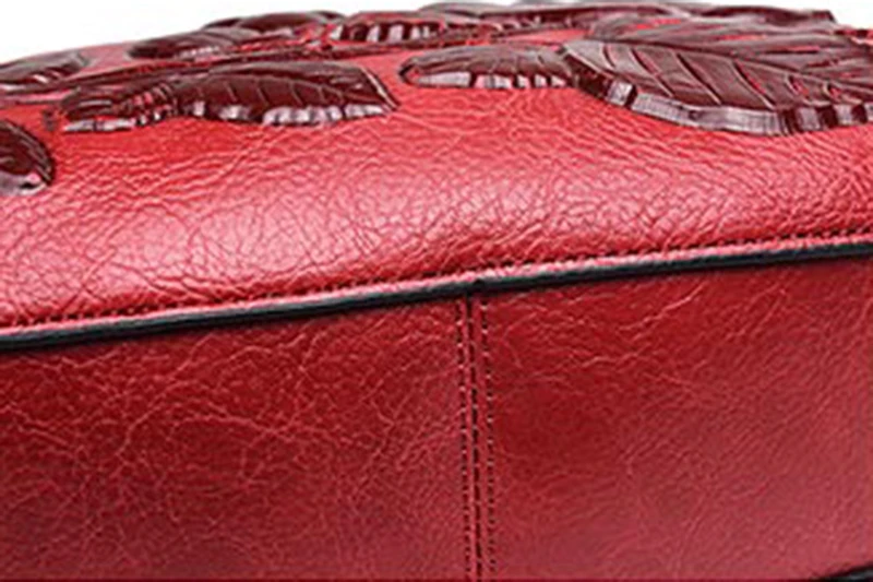 Vintage Women Printing Handbag Travel Female PU Leather Shoulder Bags Ladies INS Casual Handle Bag Large Flower Crossbody SS7304 (11)