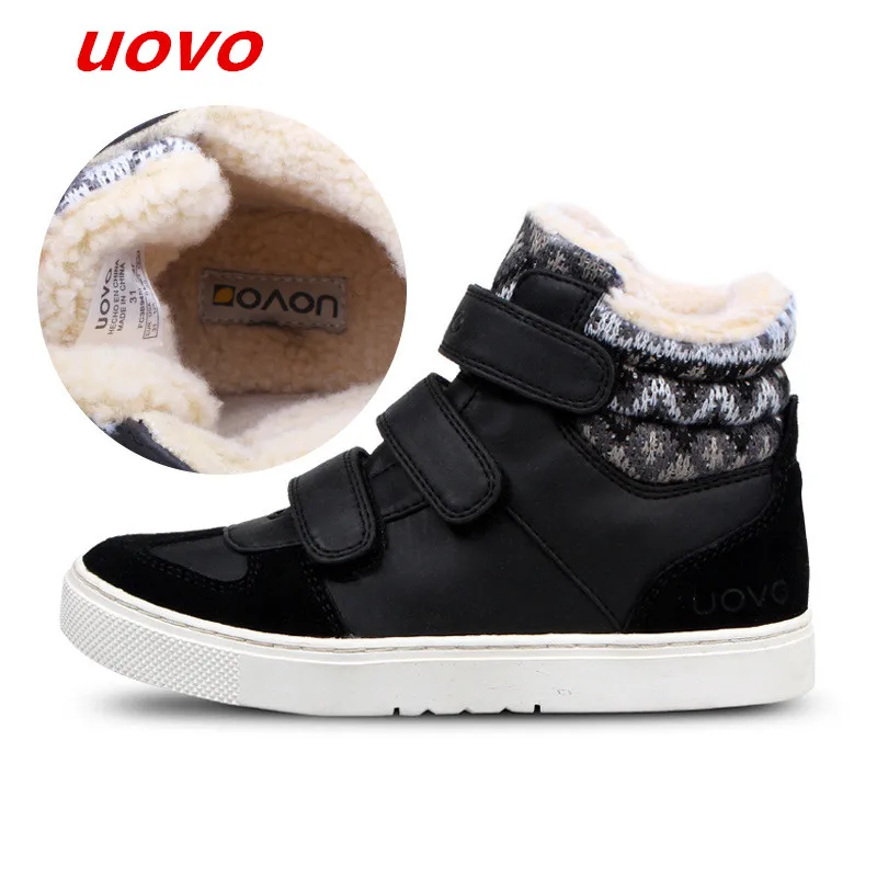 

2018UOVO Fall Children Shoes Boys and Girls Sneakers 3 Hooks and Kids Shoes High Quality Sports Running Shoes for Kids Warm shoe