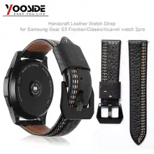 Ручной работы кожаные 22 мм Quick Release ремешок для samsung Шестерни S3 Frontier/классические/huawei часы 2pro/Pebble time