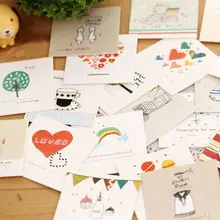 10 шт./лот, креативная маленькая открытка на день рождения/Праздничная бумага, милые мини поздравительные подарочные открытки/визитная карточка