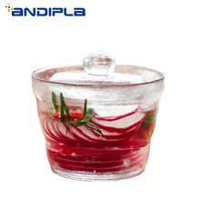 Японский Сгущает Стеклянная емкость для маринованных овощей бытовой ночь пятна маринованные капуста маринованные бутылки пищевой контейнер кухонный аксессуары