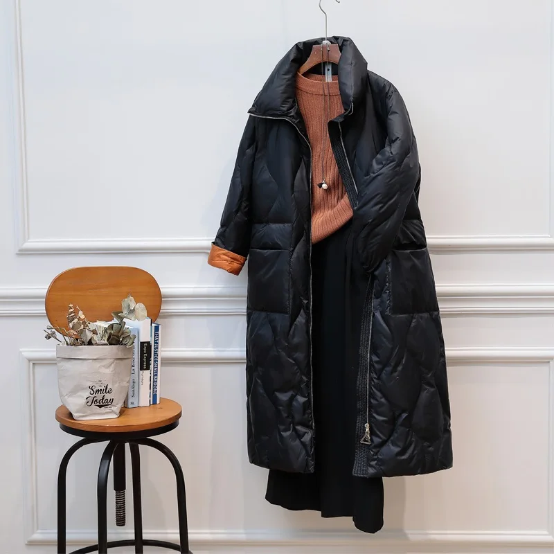 Kopen Ftlzz 90% Ultra Light Duck Down Winterjas Vrouwen Jas Vrouwelijke Lange Ongedwongen Warme Beneden Parka Bovenkleding