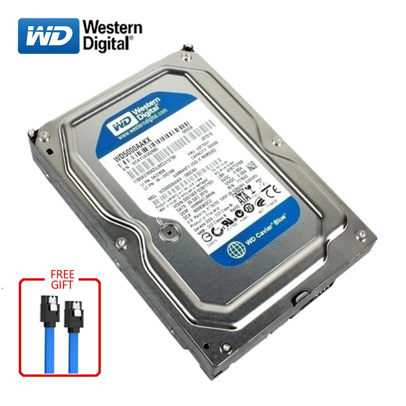 

WD BLUE brand 500GB internal hard disk 3.5" 7200RPM SATA2/SATA3 HDD 6Gb/s 500G HD hard disk for desktop computers free shipping