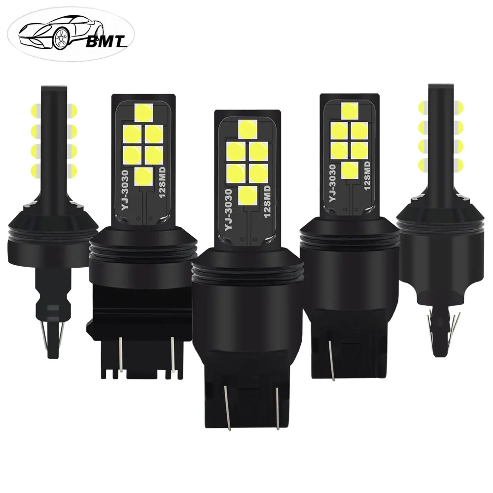 

BMT 1400Lm T20 W21W LED W21/5W LED W21 5W 7440 7443 LED Bulb T25 3157 3156 p27/7w Car Brake Reverse Light 12V Lamp Turn Signal