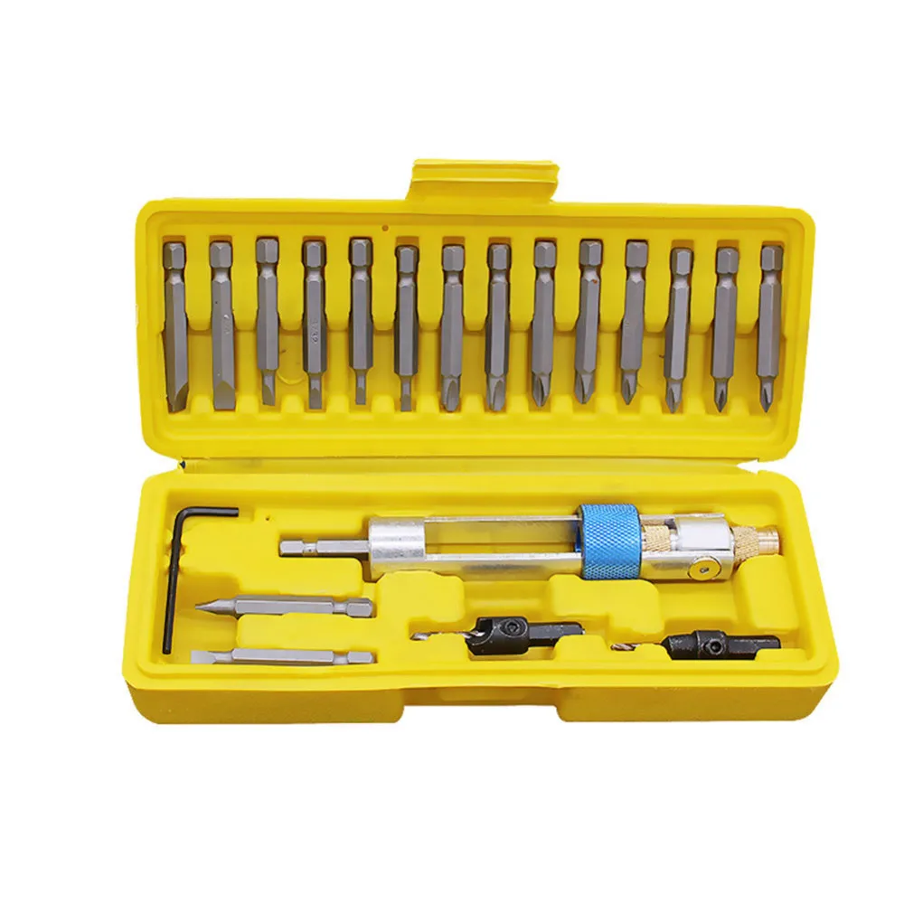 

20pcs/set Multifunction Half Time Drill Driver Swivel Head Quick-Change From Drilling To Driving Repair Tool Kits 16 Different