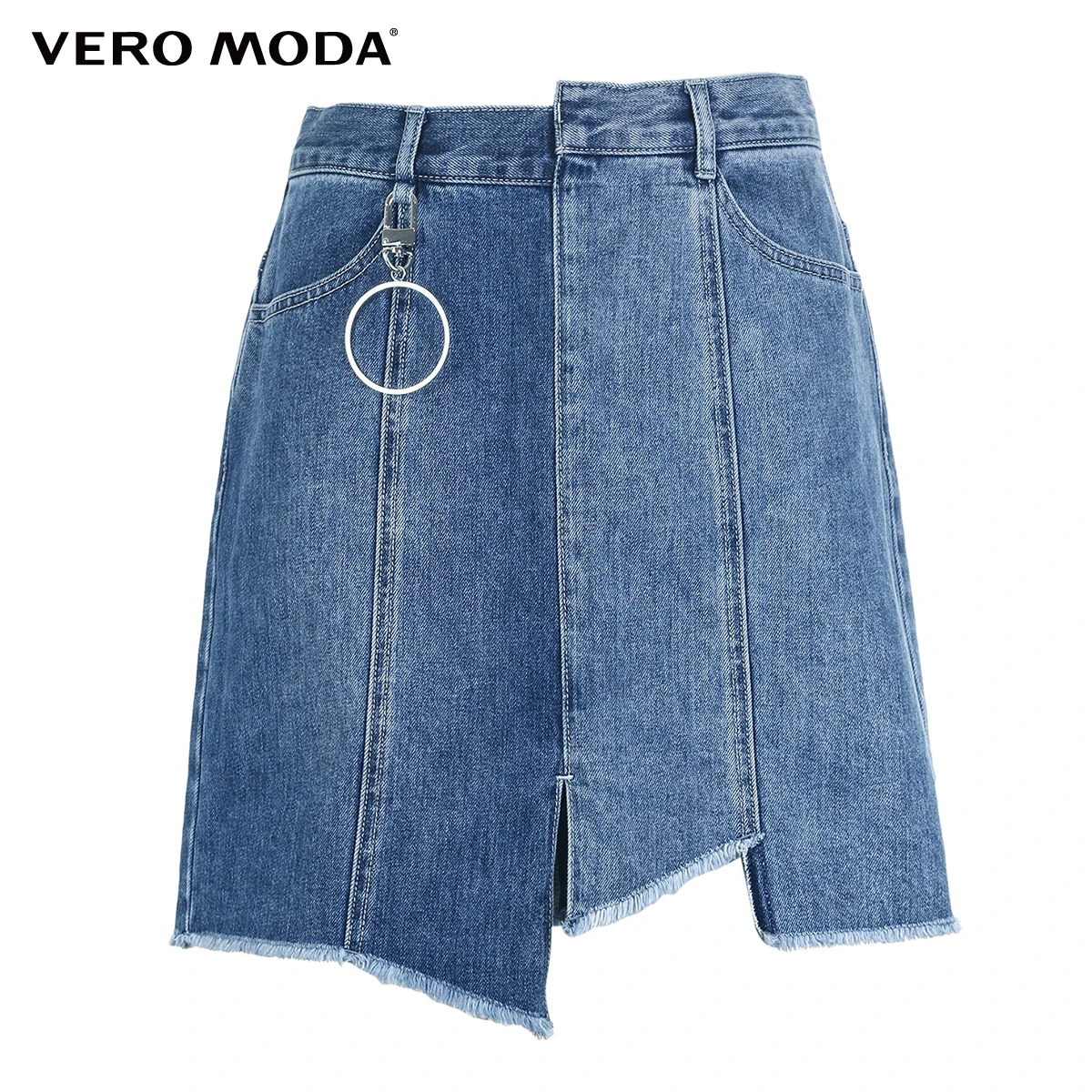 Vero Moda Женская нерегулярная сплайсинга кольцо лоскутное мини джинсовая юбка | 318337514